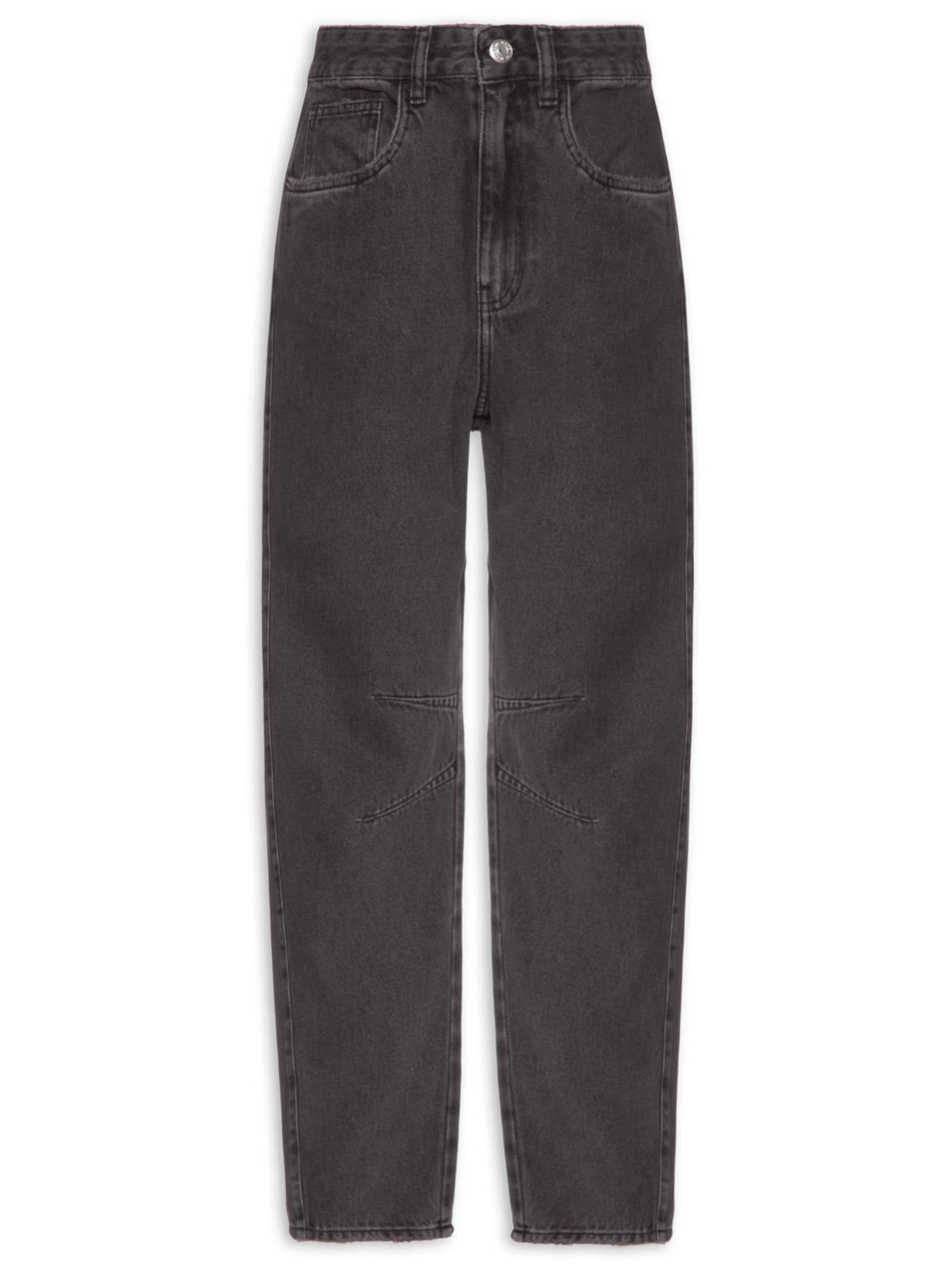 Calça Feminina Jeans Barrel - Preto