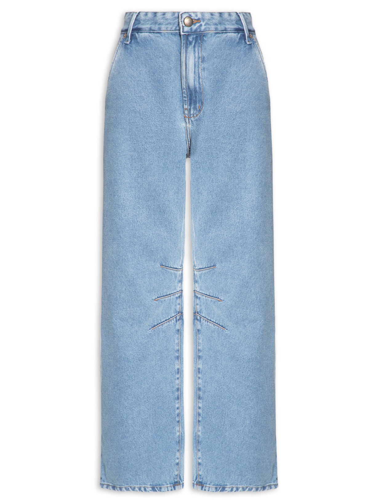 Calça Feminina Jeans Barrel – Azul
