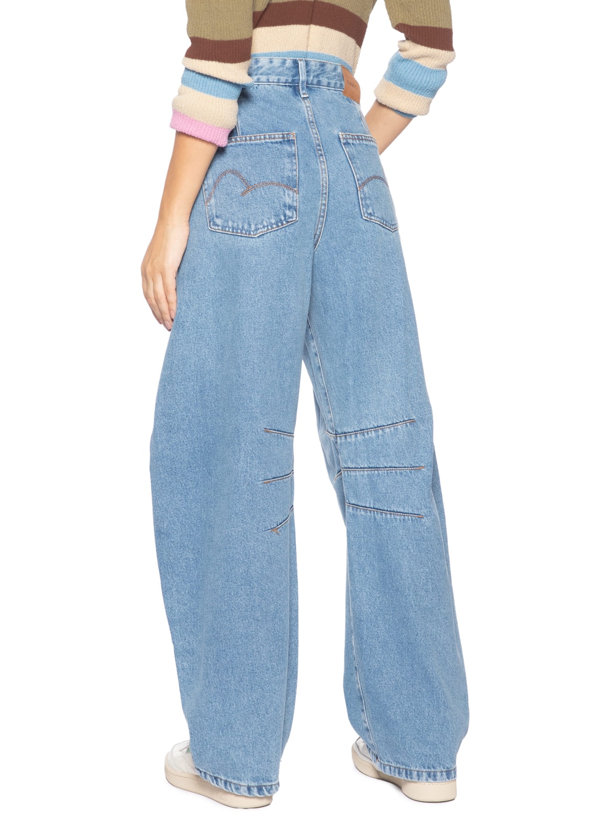 Calça Feminina  Jeans Barrel – Azul Farm