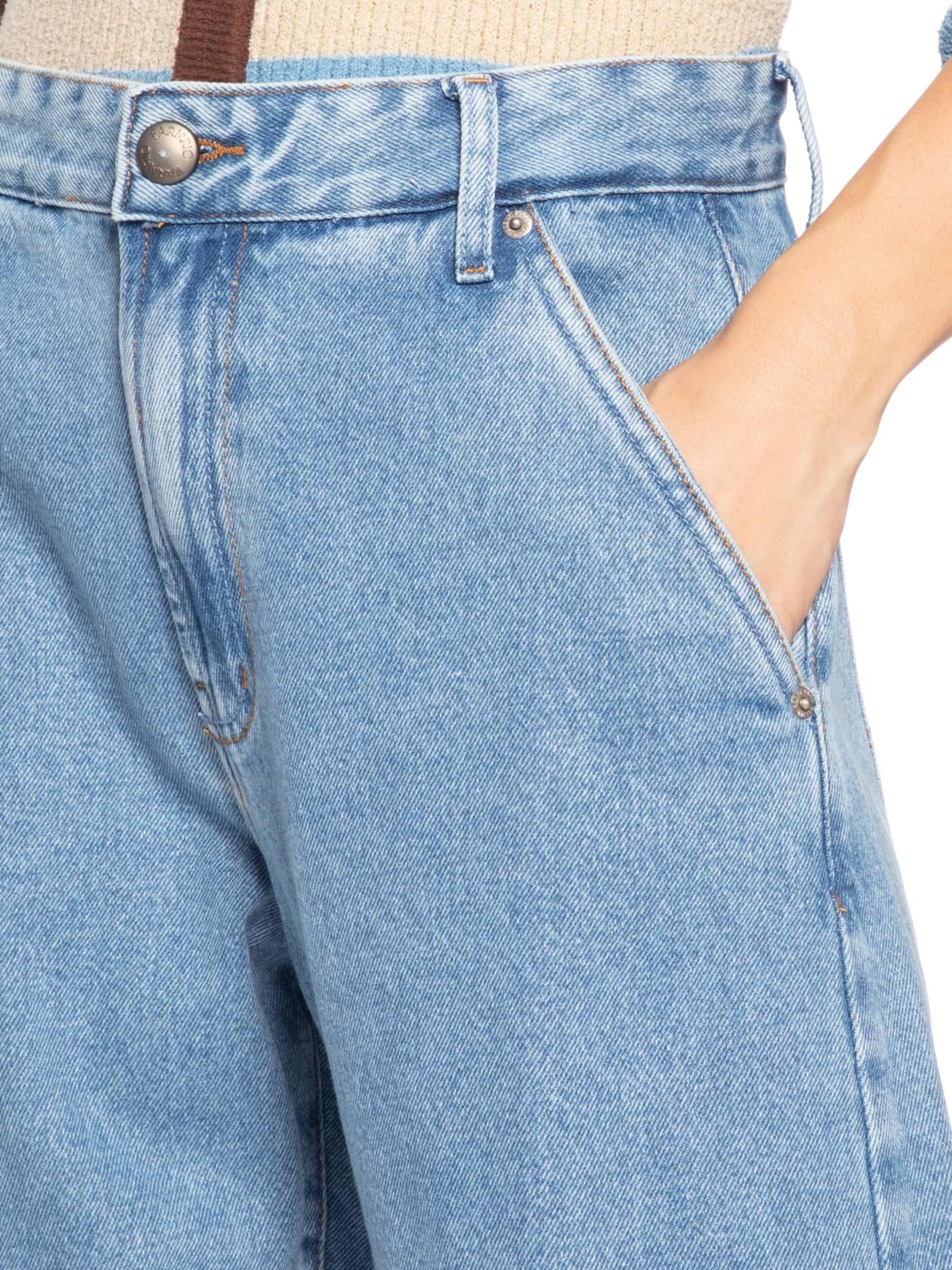 Calça Feminina  Jeans Barrel – Azul Farm