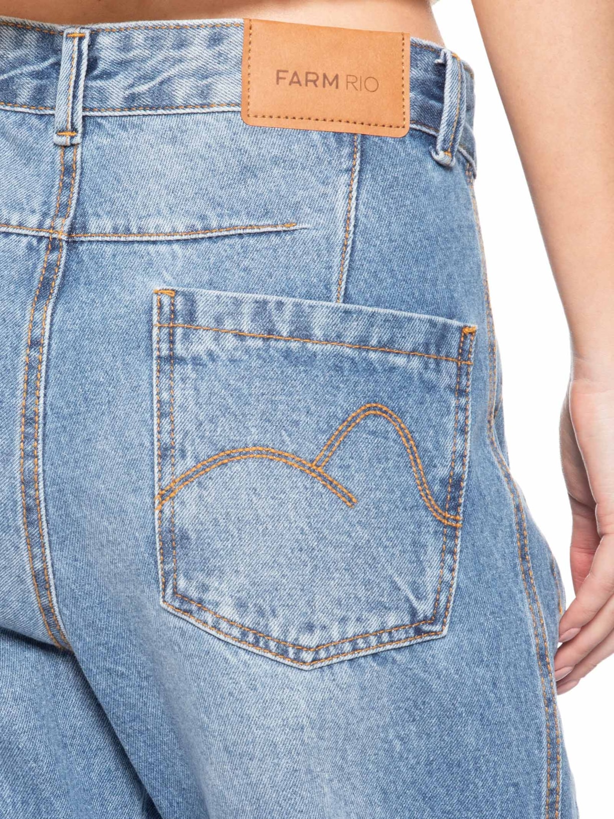 Calça Feminina Jeans Barrel – Azul Farm