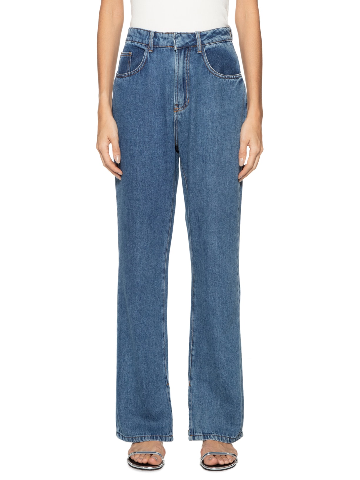 Calça Feminina Jeans Basic Azul   Dress To