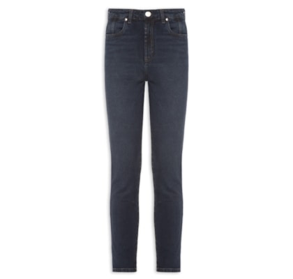 Calça Feminina Jeans Basic Midi - Preto