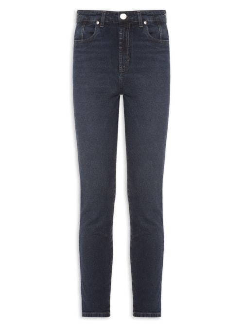Calça Feminina Jeans Basic Midi - Preto