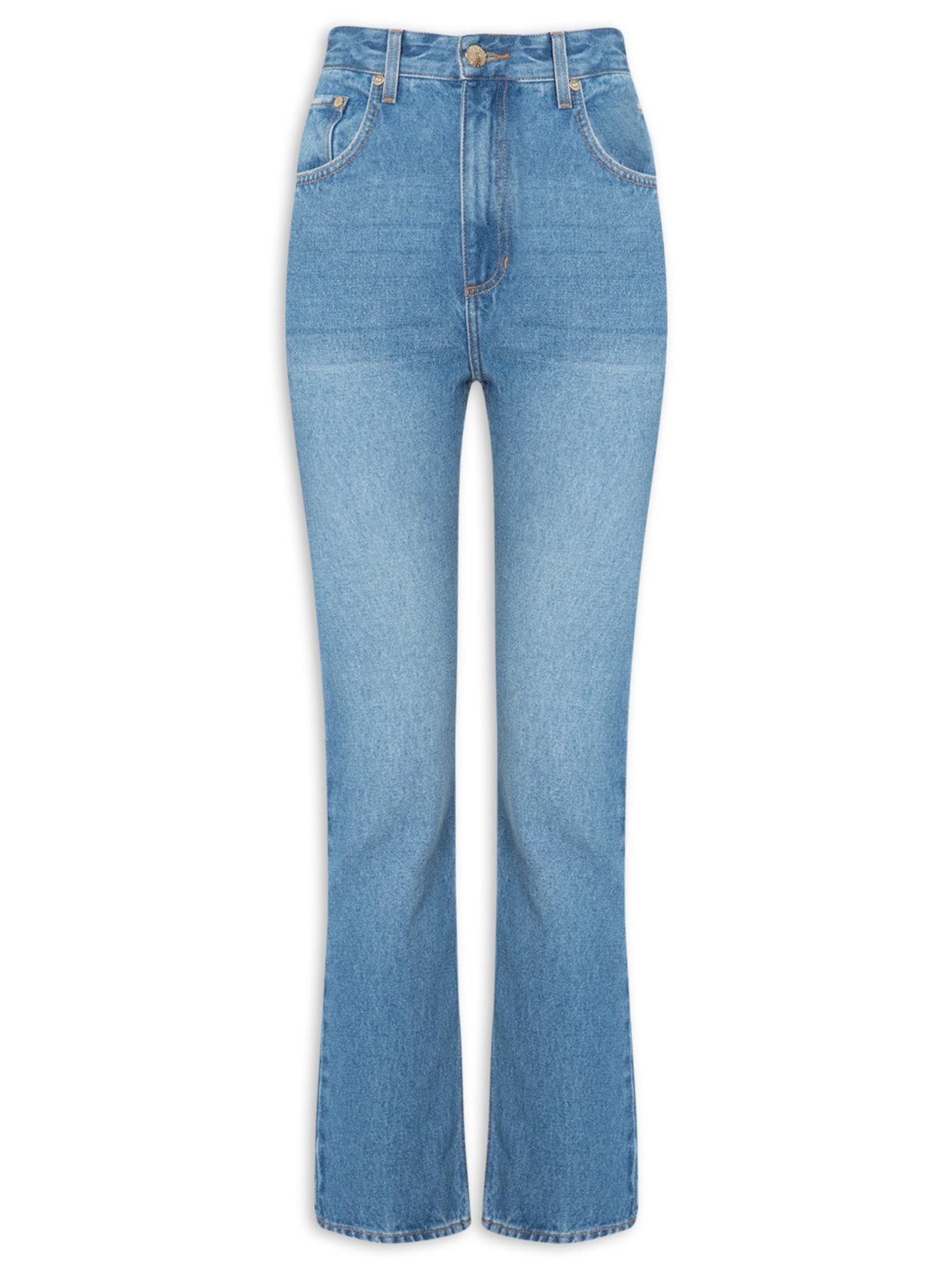 Calça Feminina Jeans Basic Reta - Azul