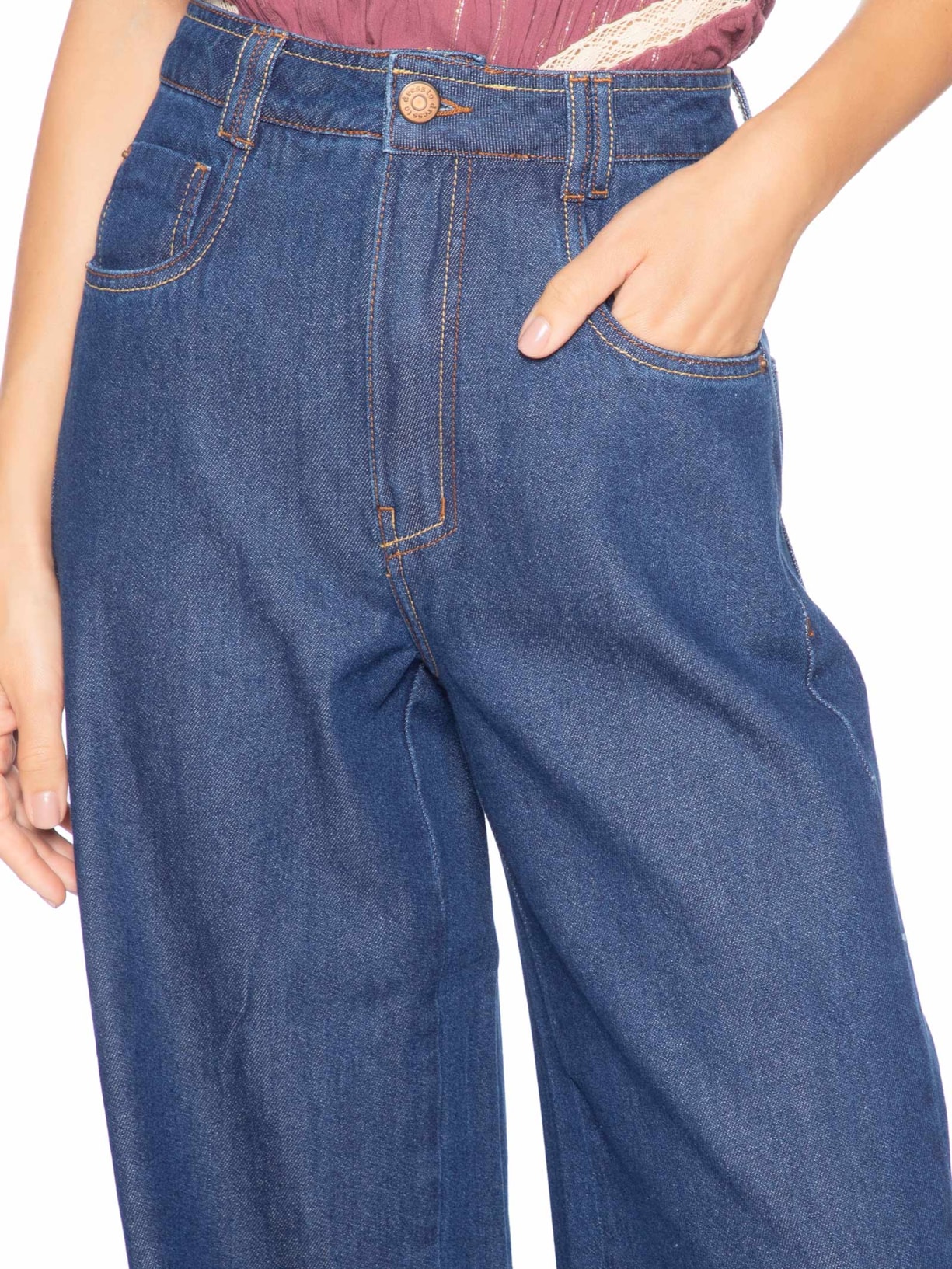 Calça Feminina Jeans Básica Intense Azul Dress To