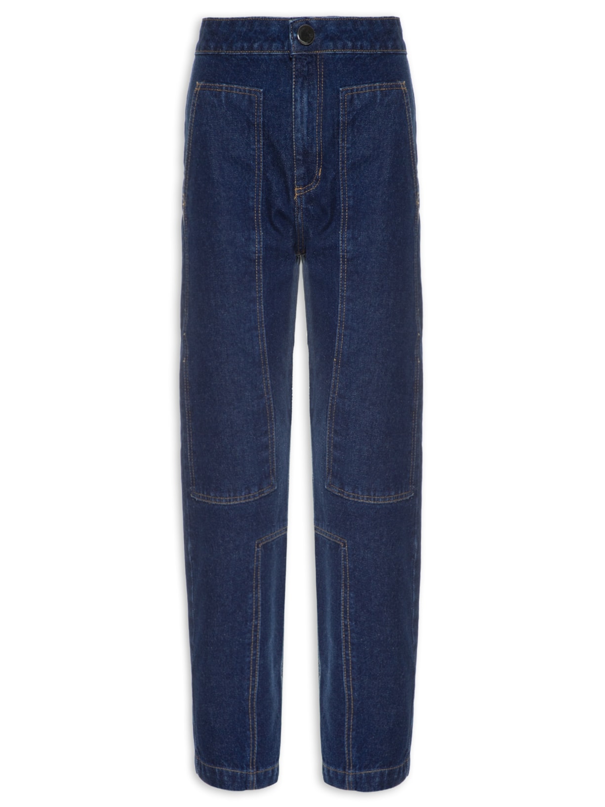 Calça Feminina Jeans Blue Recortes - Azul