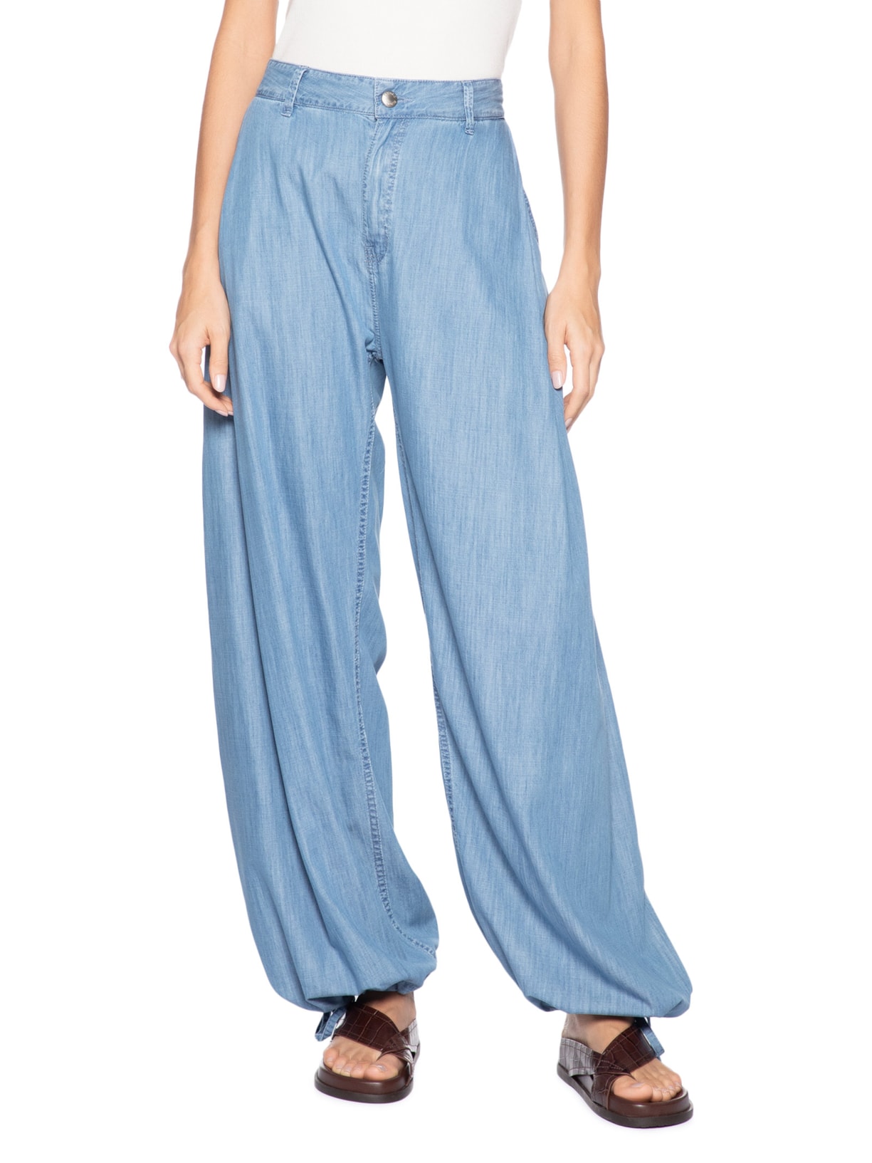 Calça Feminina Jeans Boho Azul Farm