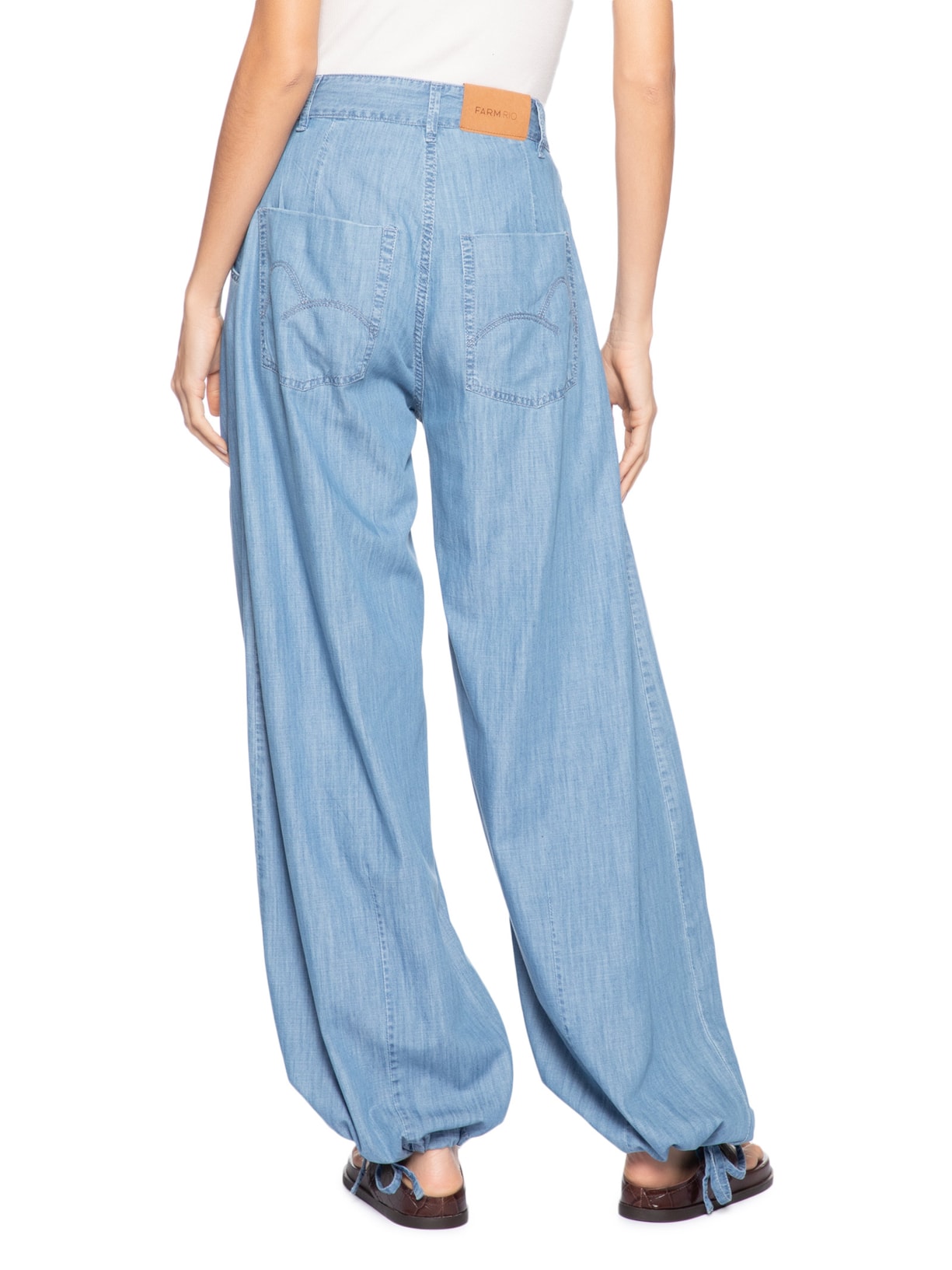 Calça Feminina Jeans Boho Azul Farm