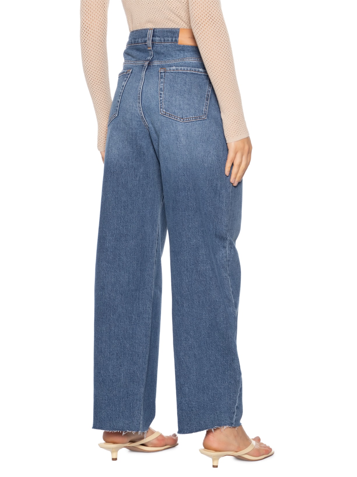 Calça Feminina Jeans Bonnie Curvilinear Santa Cruz With Raw Cut Azul 7 For All Mankind