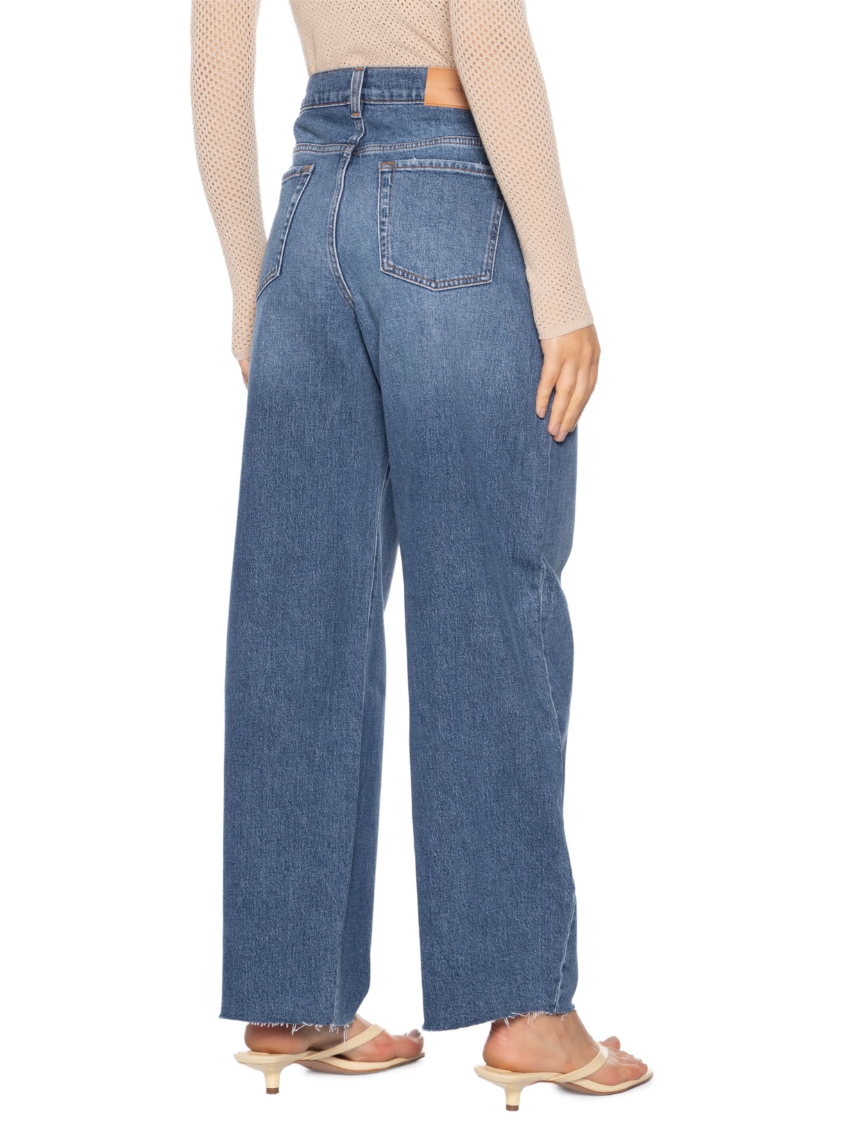 Calça Feminina Jeans Bonnie Curvilinear Santa Cruz With Raw Cut Azul 7 For All Mankind