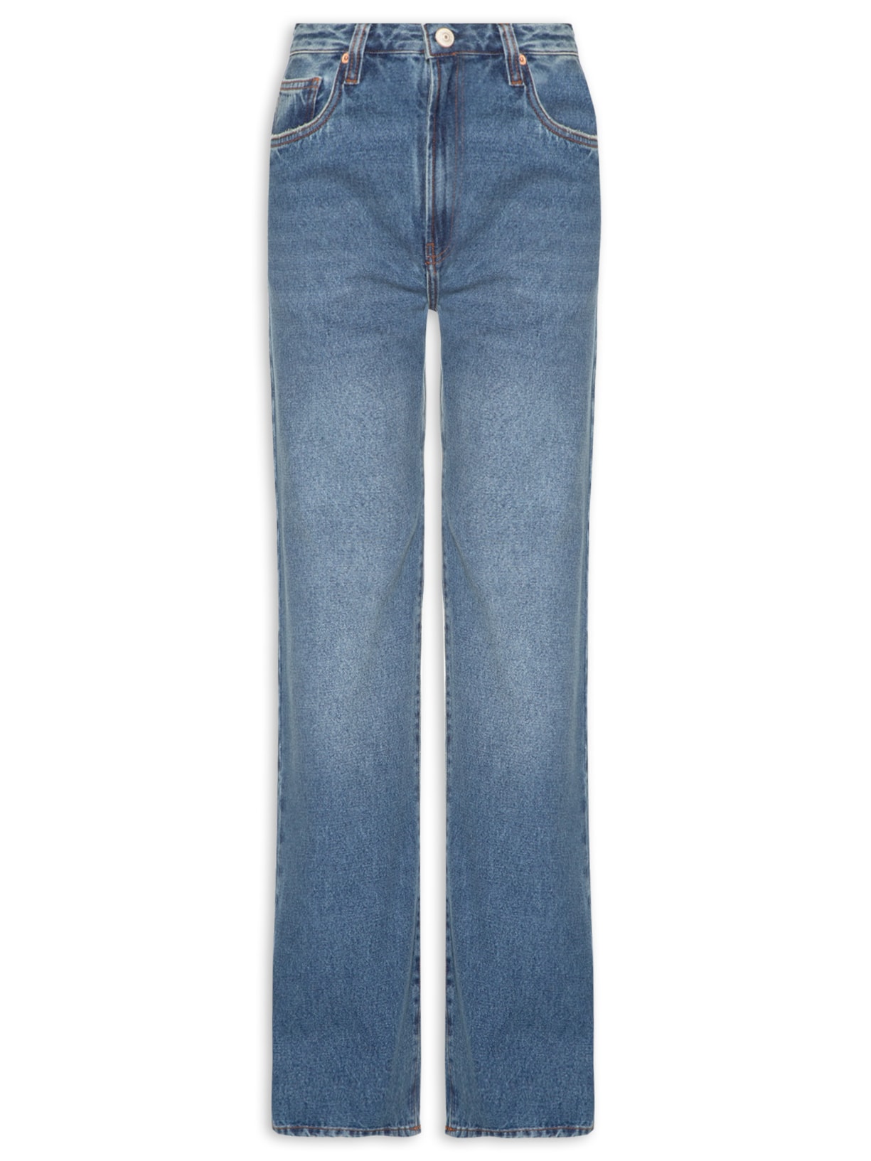 Calça Feminina Jeans Boot 70S Basic - Azul