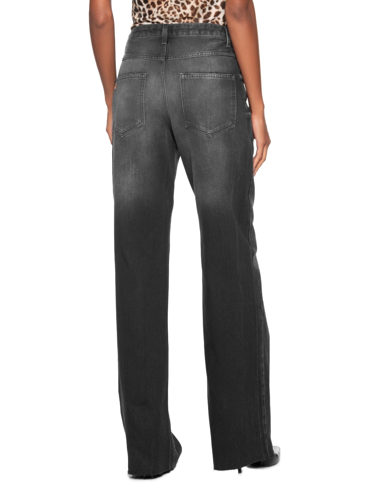 Calça Feminina Jeans Boot 70s Black Pespontos Preto Animale Jeans