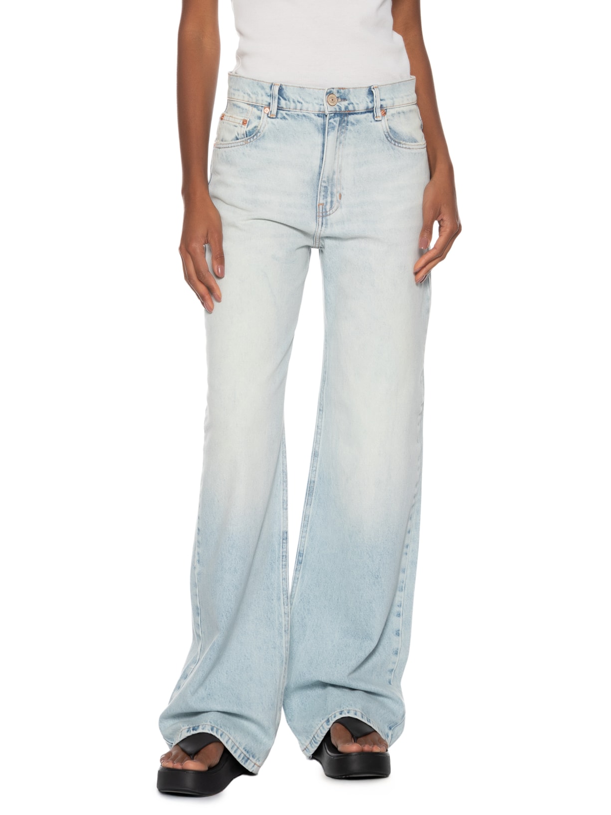 Calça Feminina Jeans Boot 70's Delavê Azul Animale Jeans