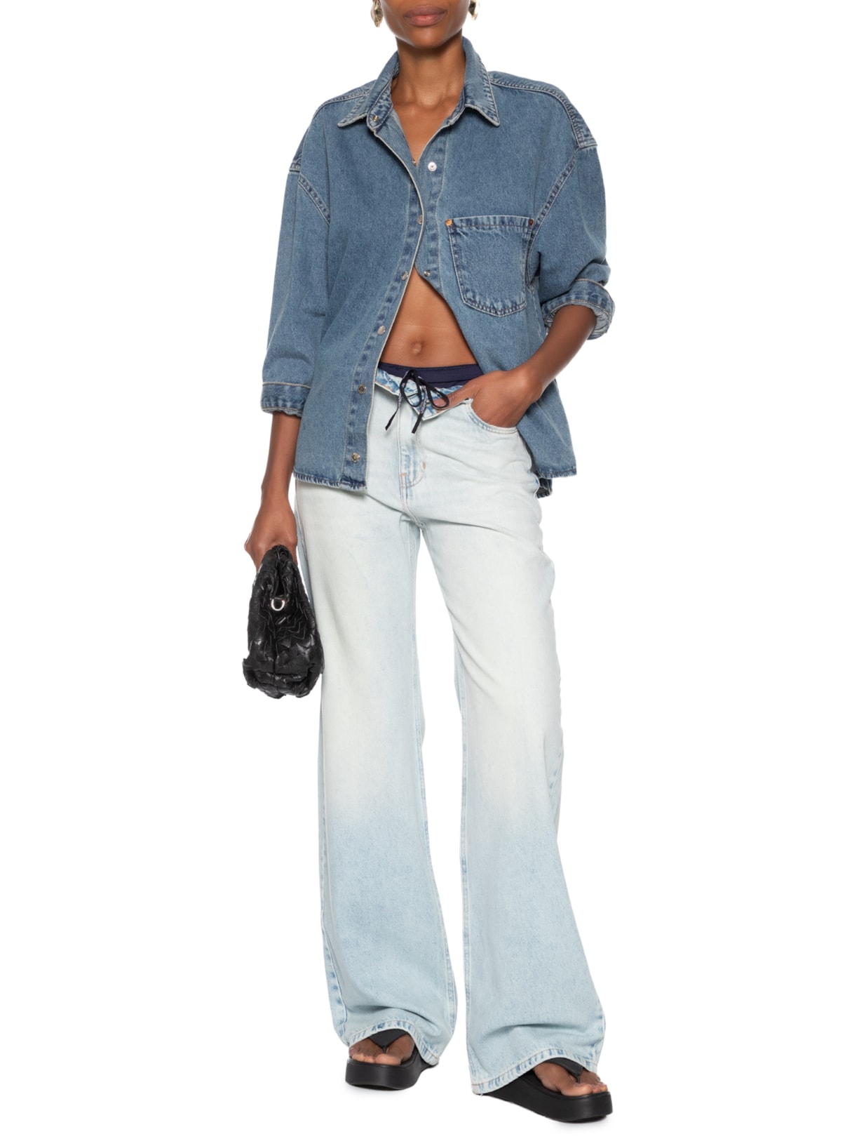 Calça Feminina Jeans Boot 70's Delavê Azul Animale Jeans