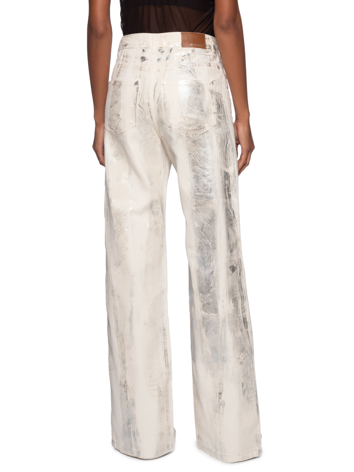 Calça Feminina Jeans Boot 70s Foil Metalizada Off White Animale Jeans