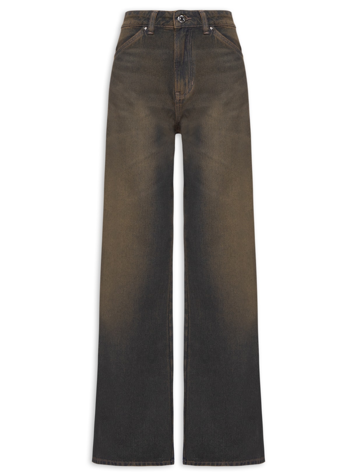 Calça Feminina Jeans Boot 70s - Marrom