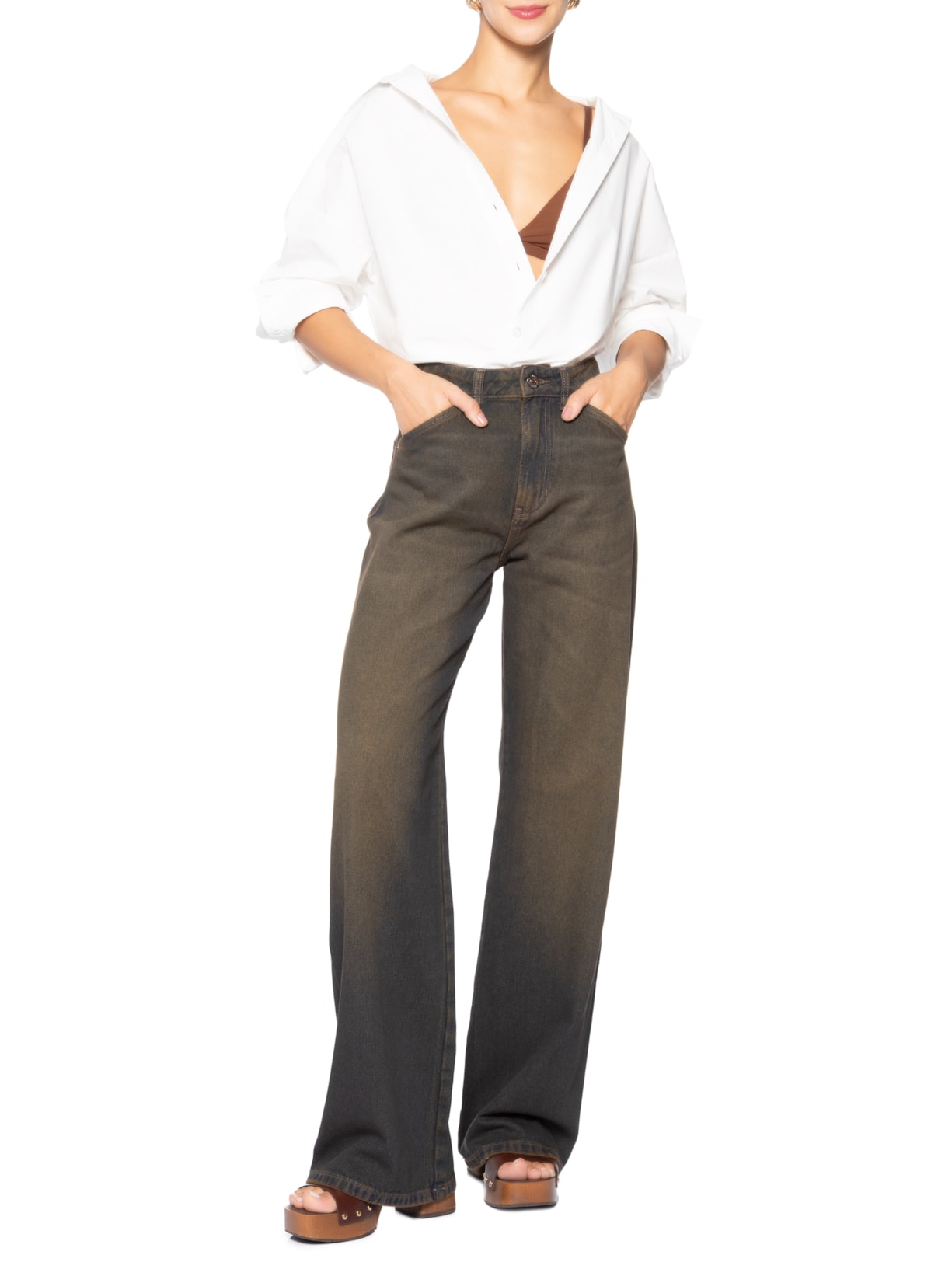 Calça Feminina Jeans Boot 70s - Marrom by ANIMALE JEANS