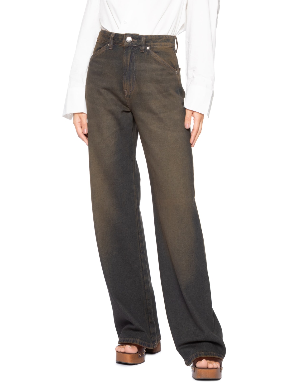 Calça Feminina Jeans Boot 70s Marrom Animale Jeans