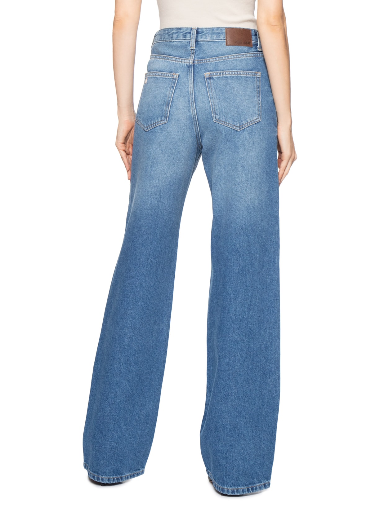 Calça Feminina Jeans Boot 70s Médio Azul Animale Jeans