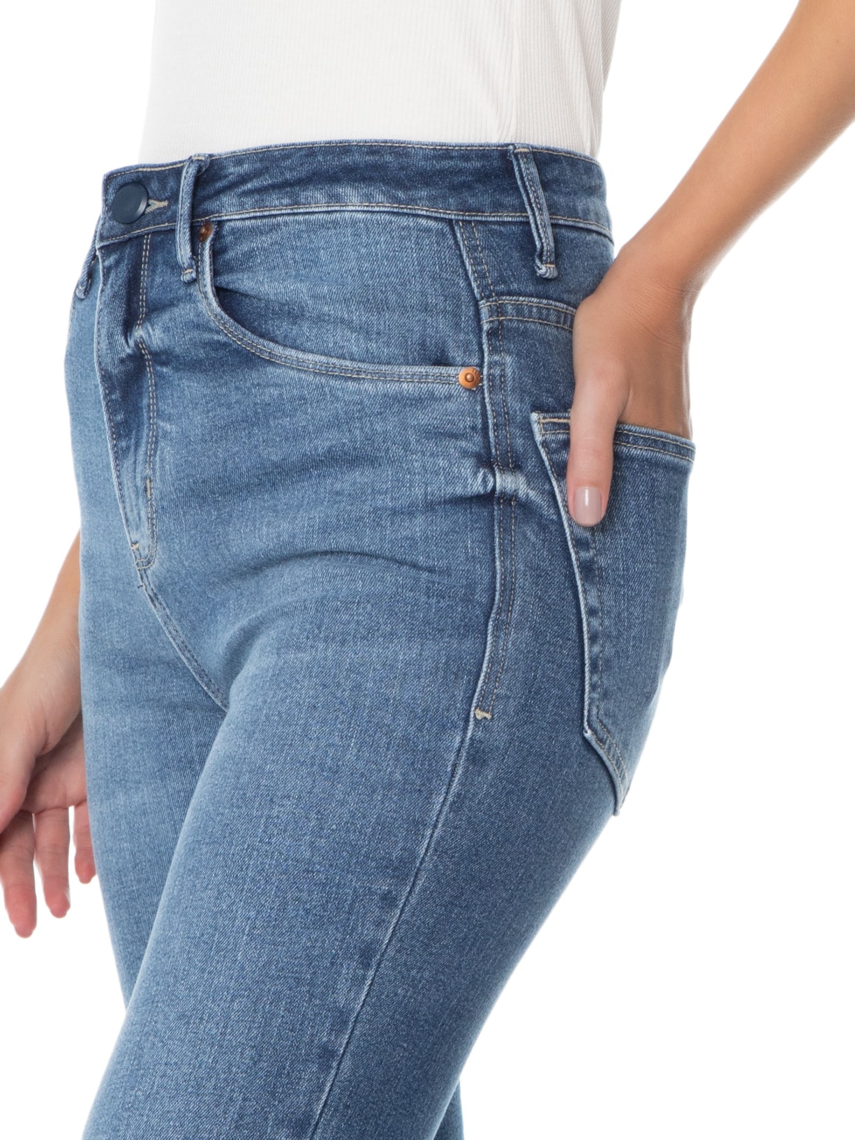 Calça Feminina Jeans Boot Basic High Azul Animale