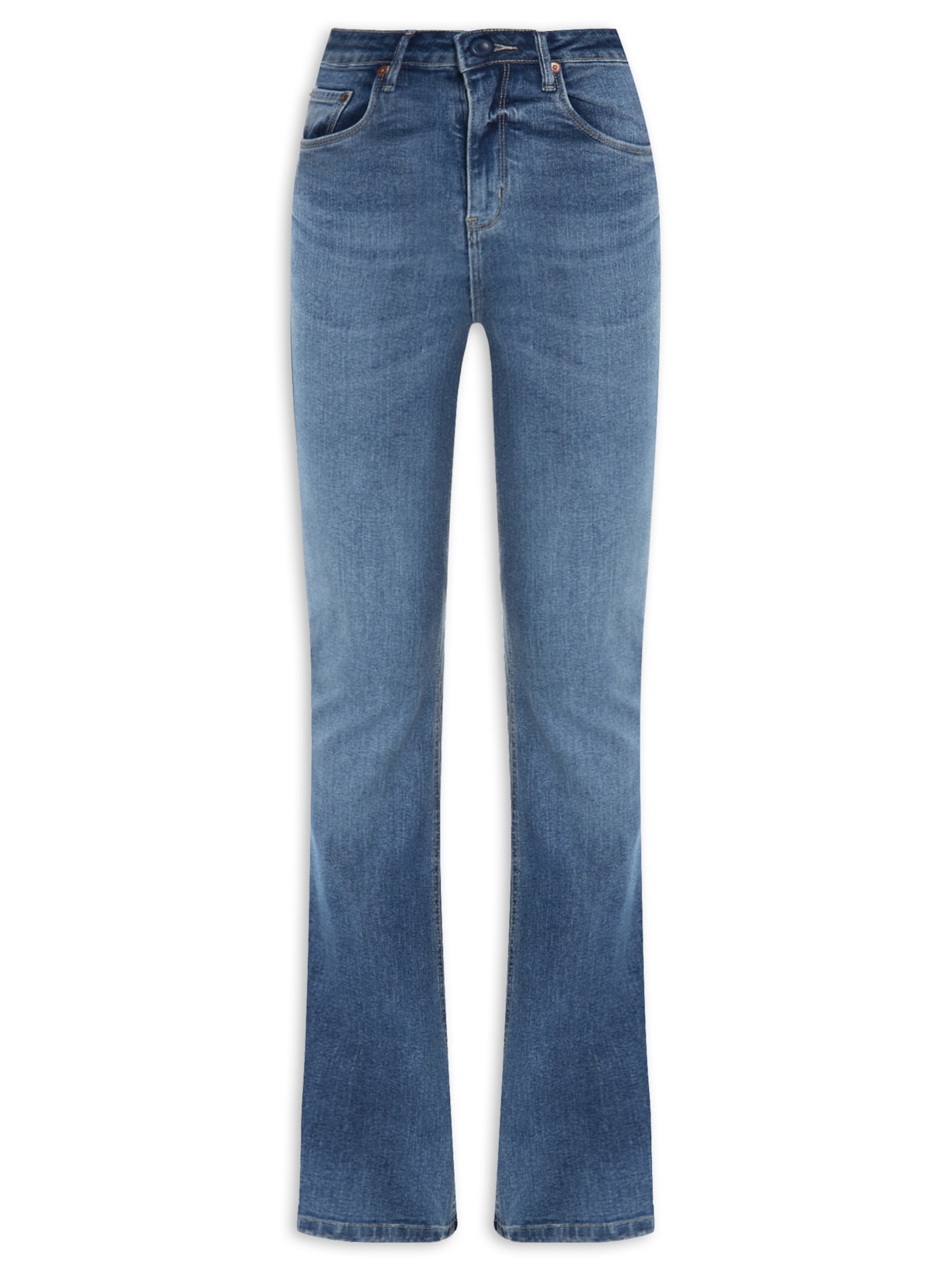 Calça Feminina Jeans Boot Basic High - Azul