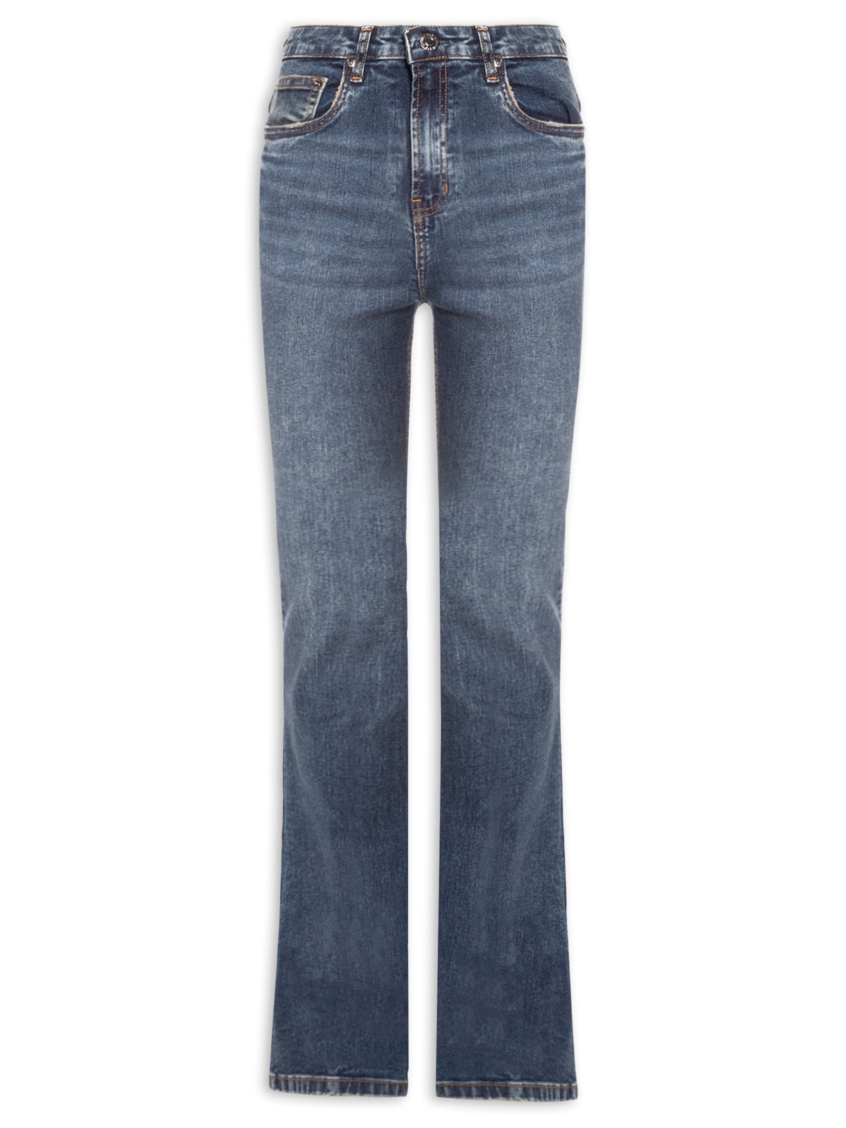 Calça Feminina Jeans Boot Basic High - Azul