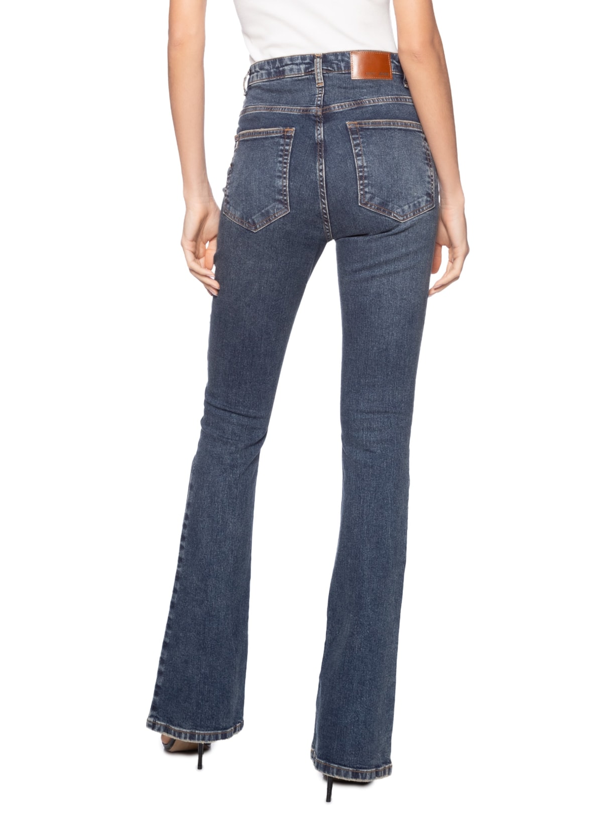 Calça Feminina Jeans Boot Basic High Azul Animale Jeans