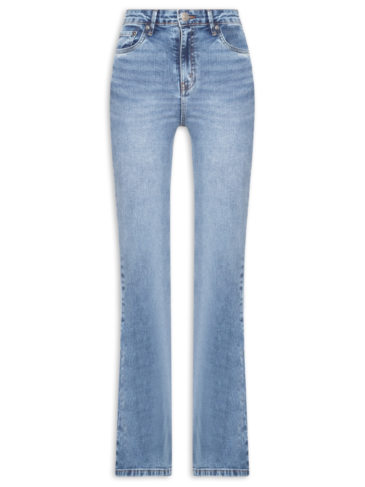 Calça Feminina Jeans Boot Basic High Blue - Azul