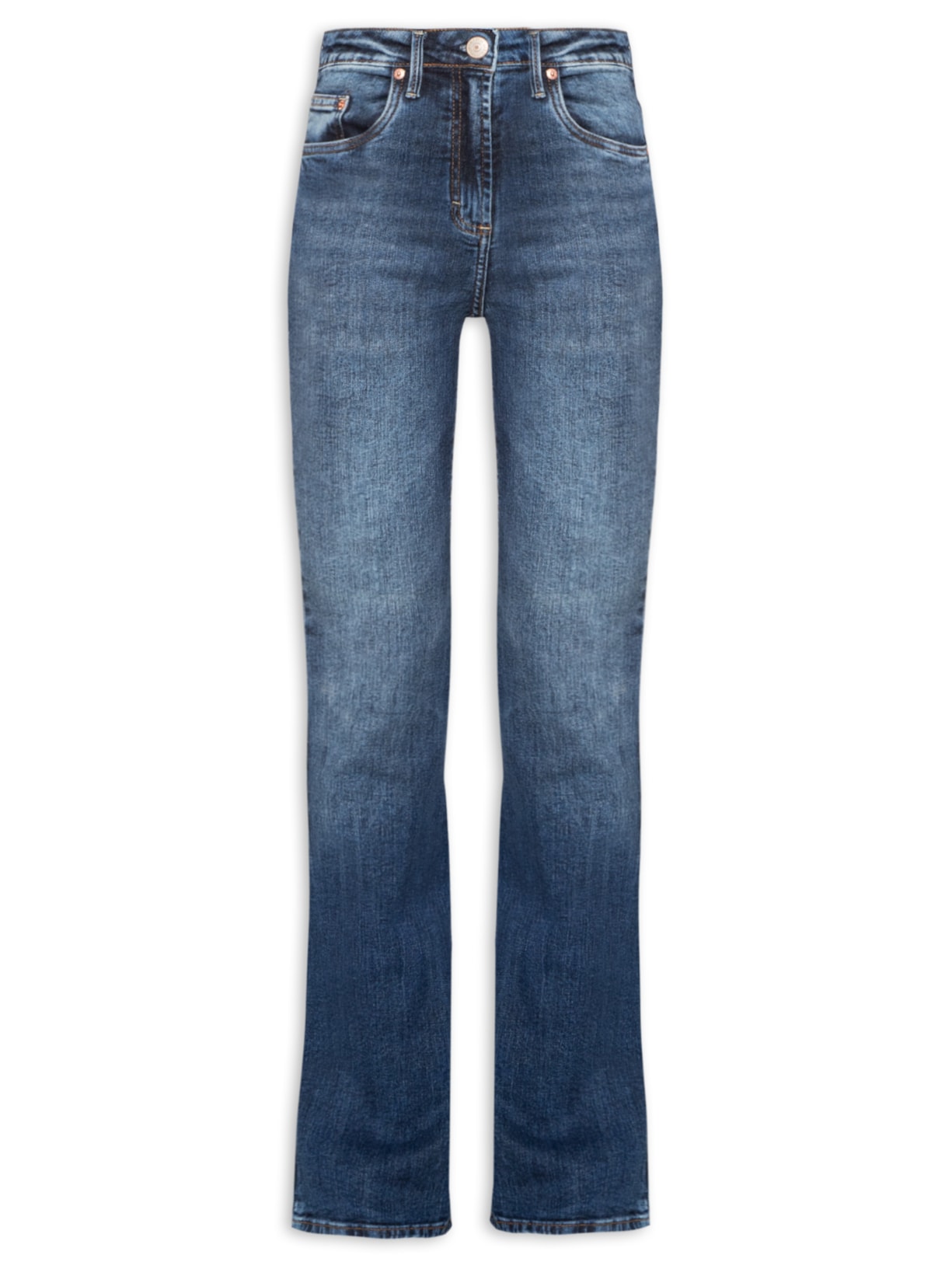 Calça Feminina Jeans Boot Basic High Dark - Azul