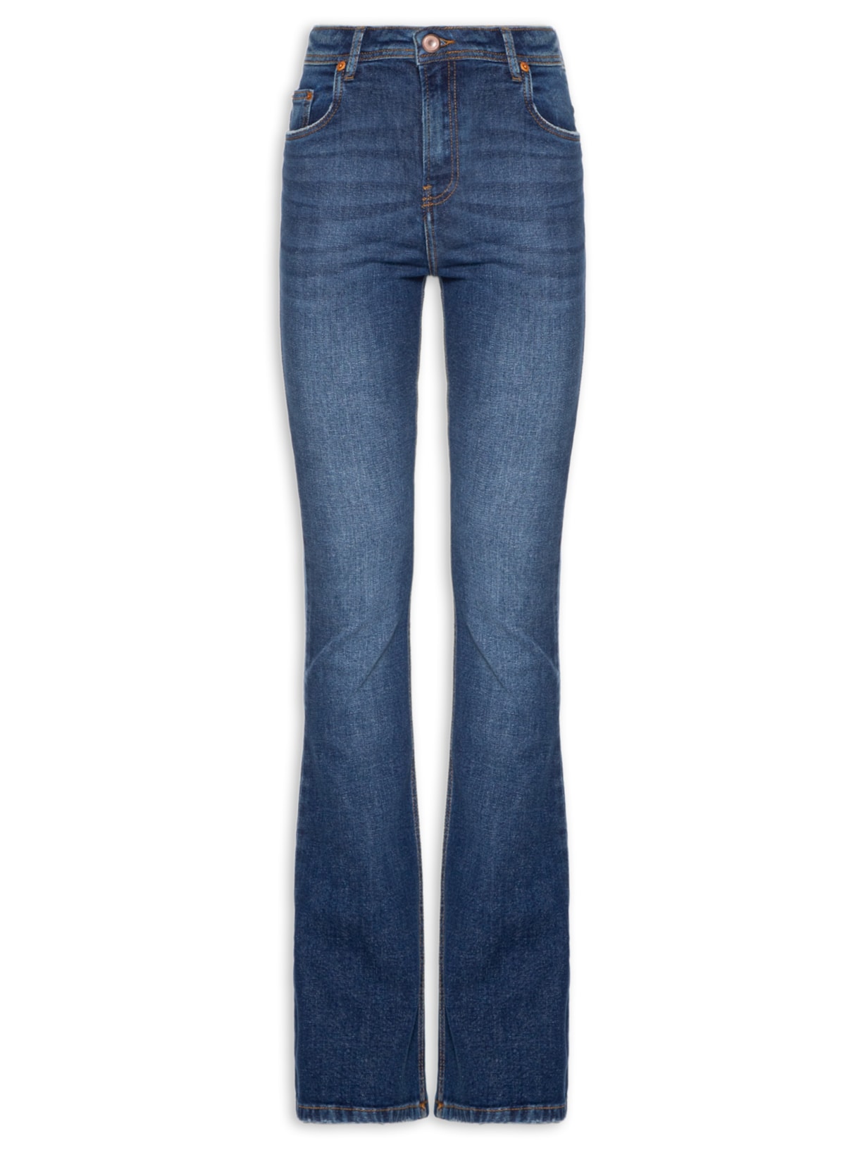 Calça Feminina Jeans Boot Basic High Dark Blue - Azul