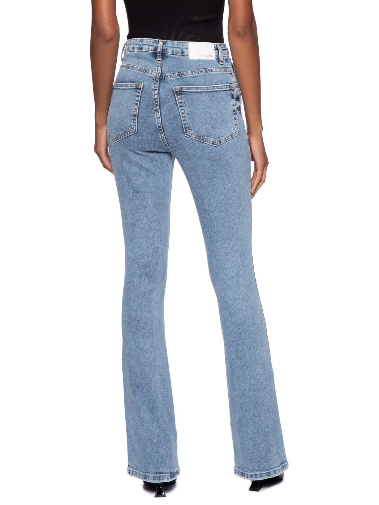 Calça Feminina Jeans Boot Basic High Light Azul Animale Jeans