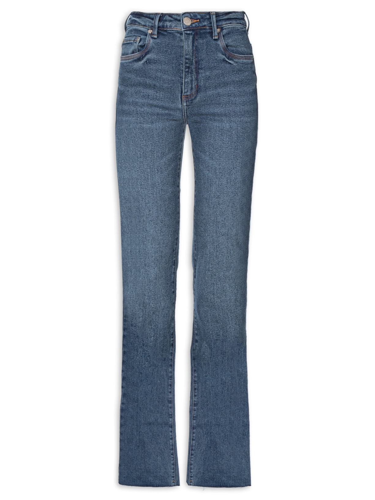 Calça Feminina Jeans Boot Basic Midi - Azul