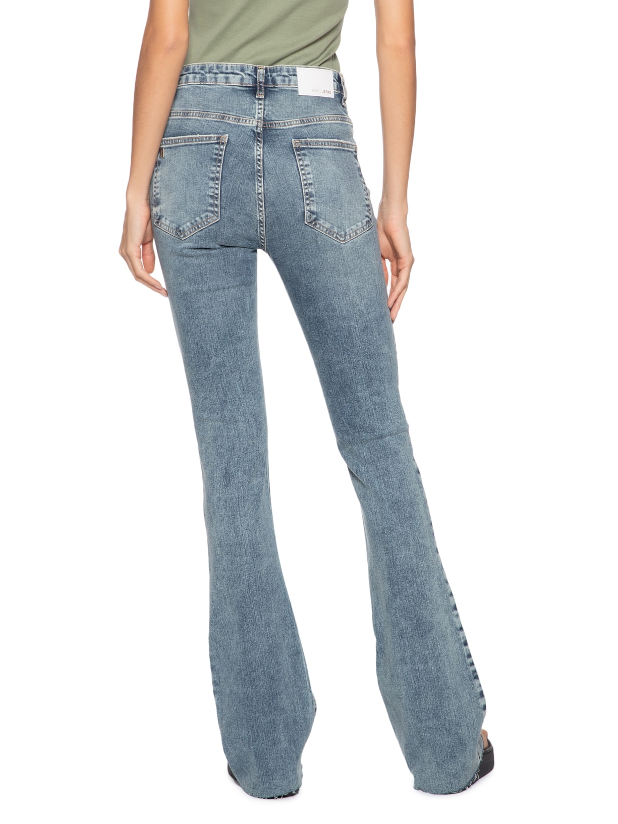  Calça Feminina Jeans Boot Basic Midi Azul Animale Jeans