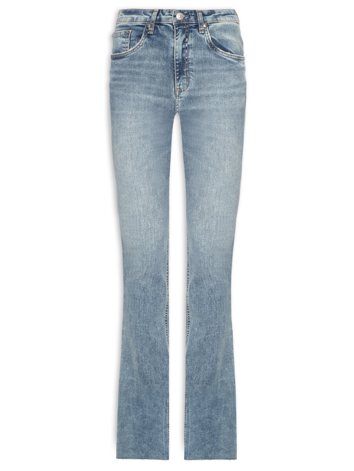 Calça Feminina Jeans Boot Basic Midi - Azul