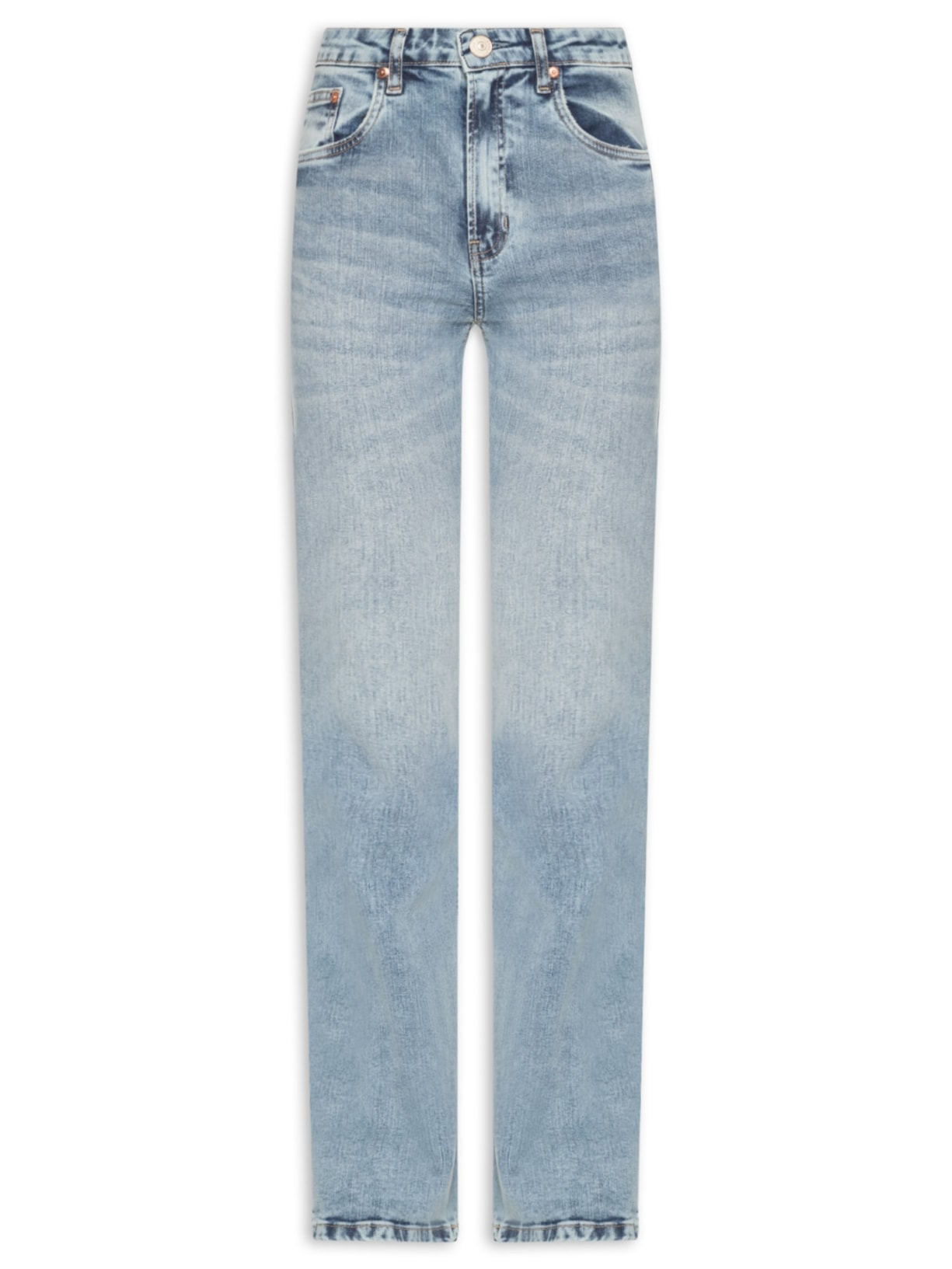 Calça Feminina Jeans Boot Basic Midi - Azul