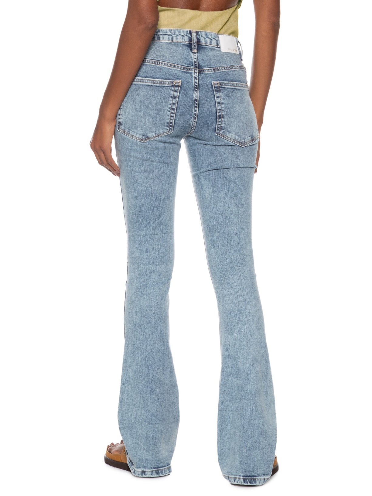 Calça Feminina Jeans Boot Basic Midi Azul Animale Jeans