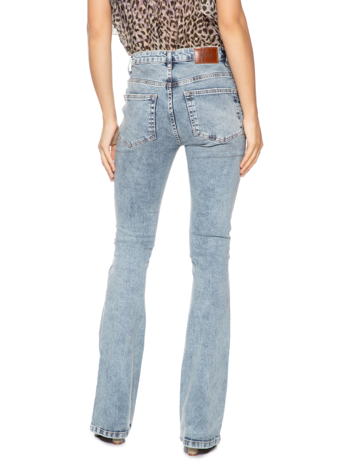 Calça Feminina Jeans Boot Basic Midi Claro Azul Animale