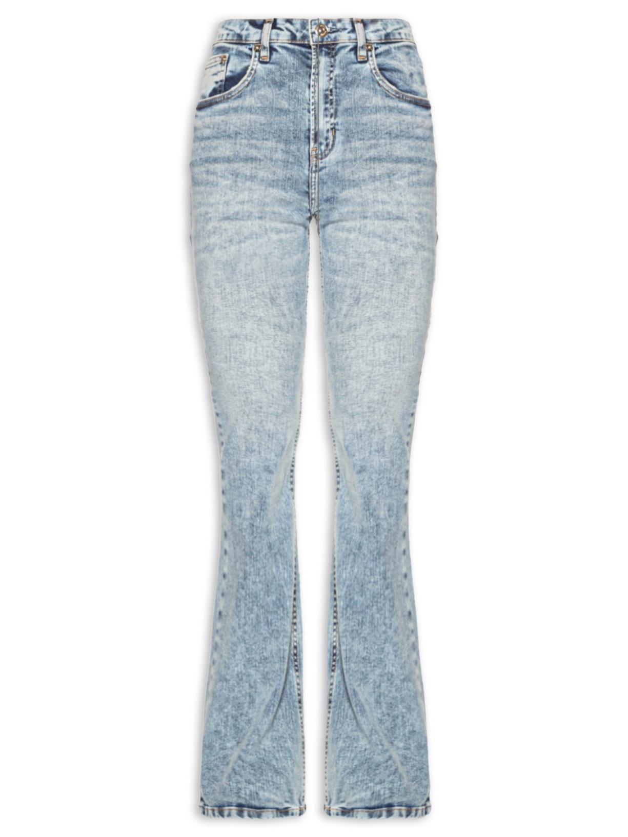 Calça Feminina Jeans Boot Basic Midi Claro Azul Animale