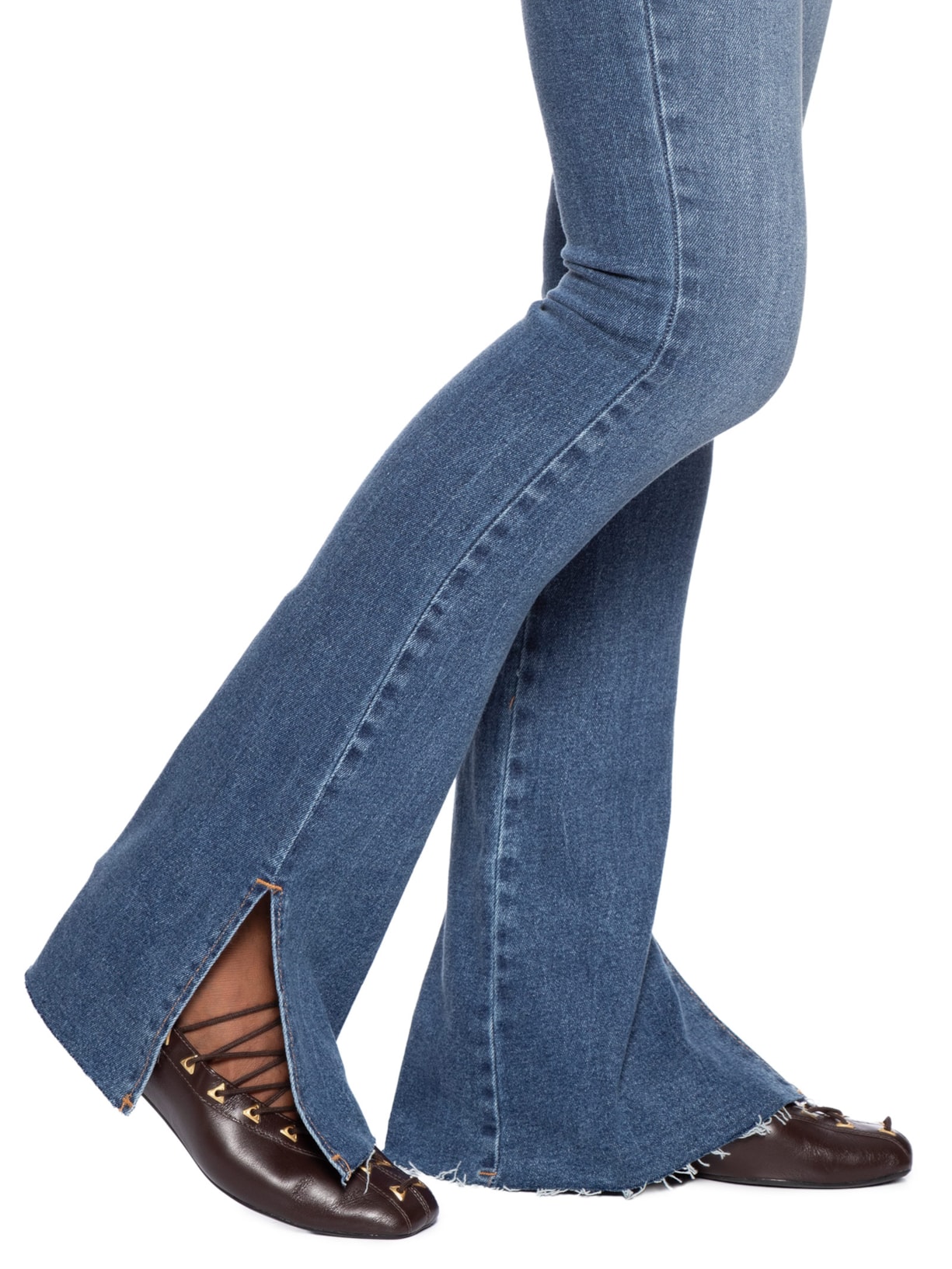 Calça Feminina Jeans Boot Basic Midi Fenda Azul Animale Jeans