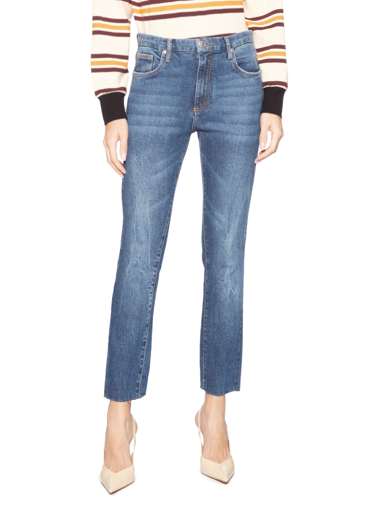 Calça Feminina Jeans Boot Capri Cool Marcação Azul Animale Jeans