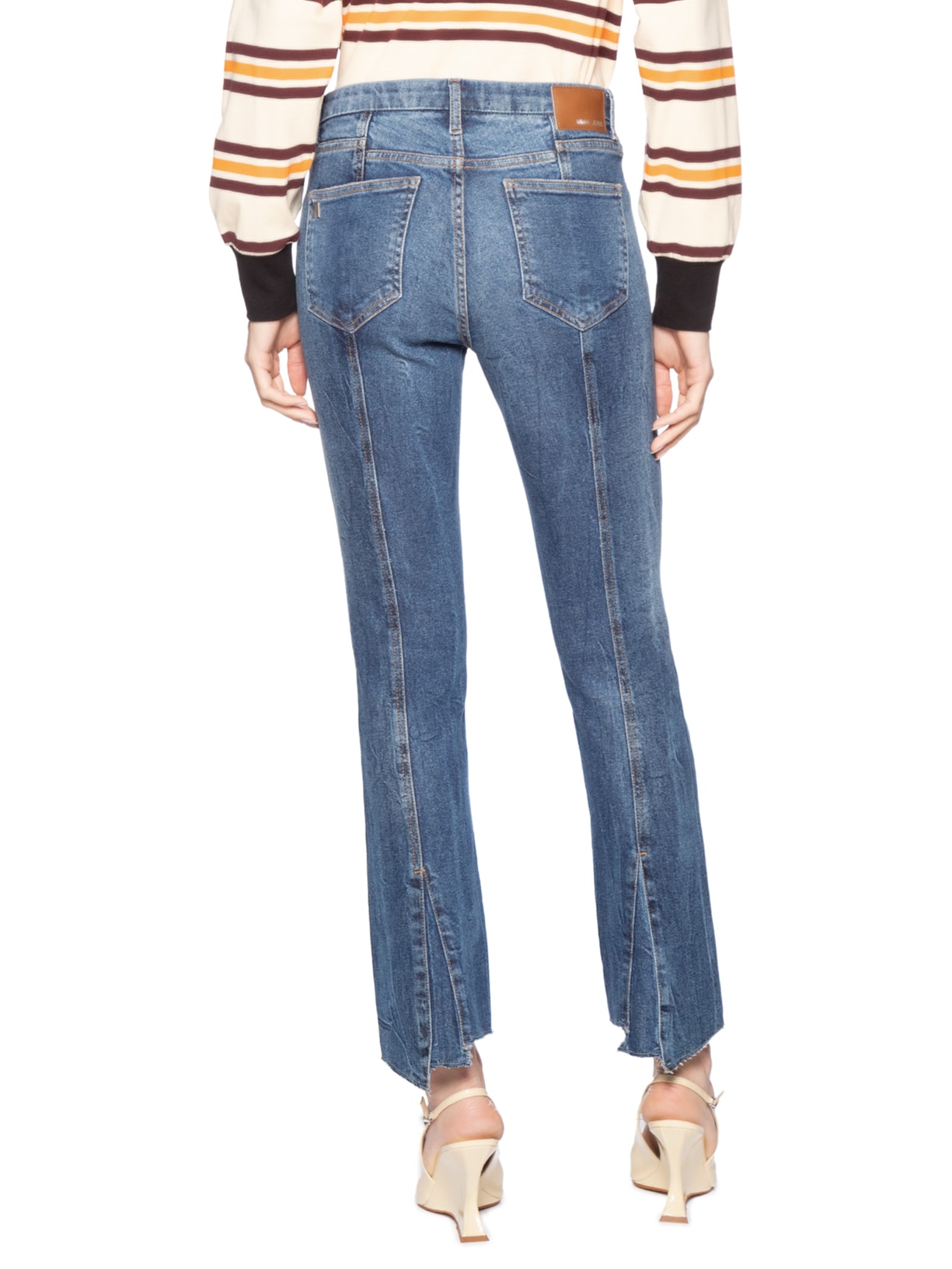 Calça Feminina Jeans Boot Capri Cool Marcação Azul Animale Jeans