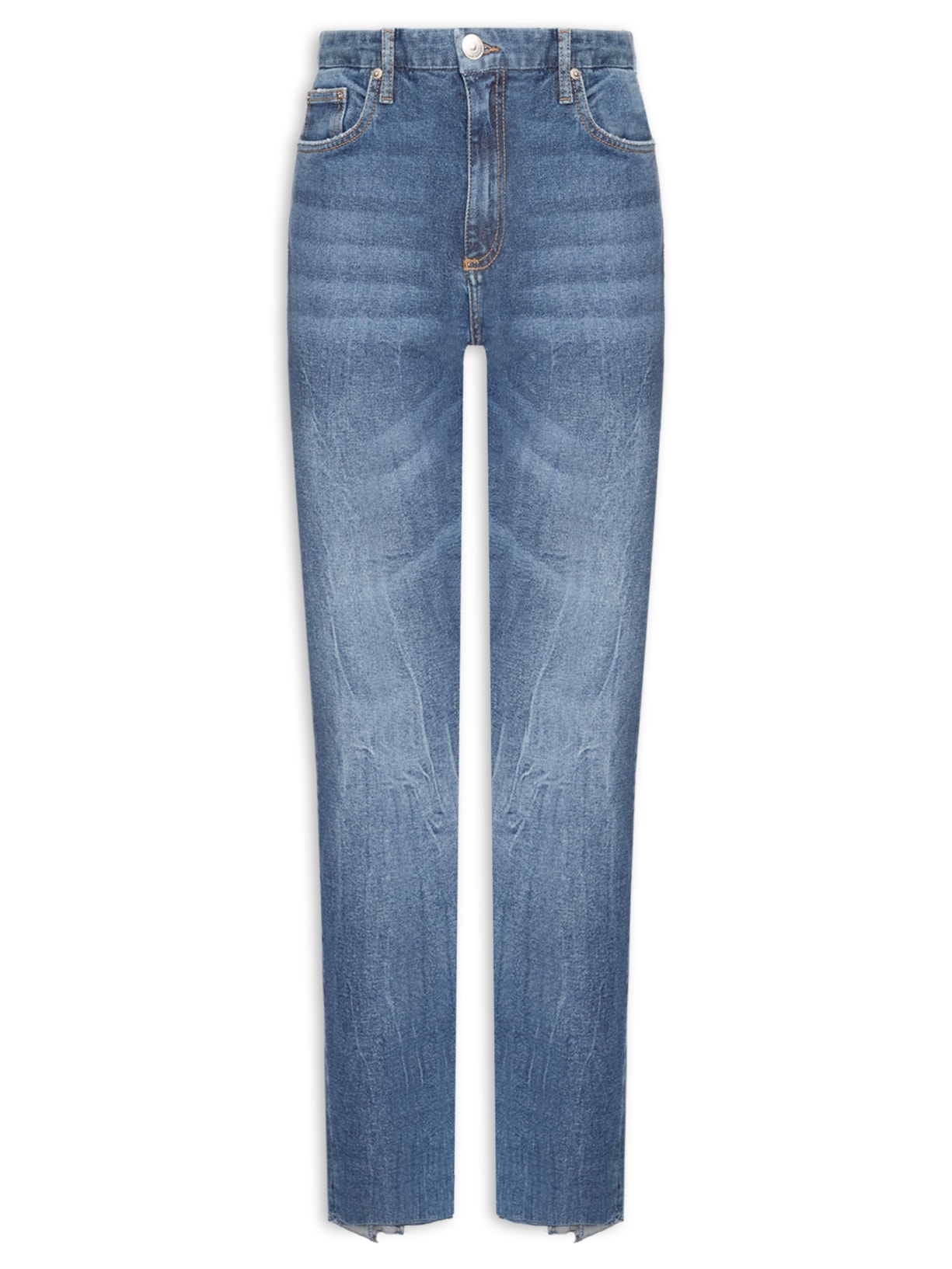 Calça Feminina Jeans Boot Capri Cool Marcação - Azul