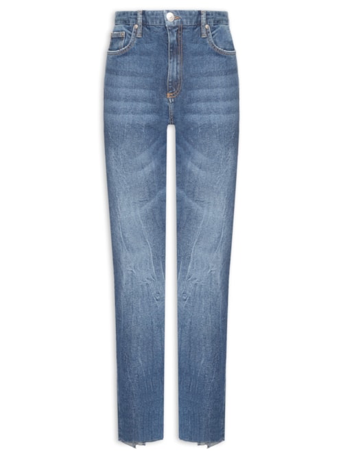 Calça Feminina Jeans Boot Capri Cool Marcação - Azul