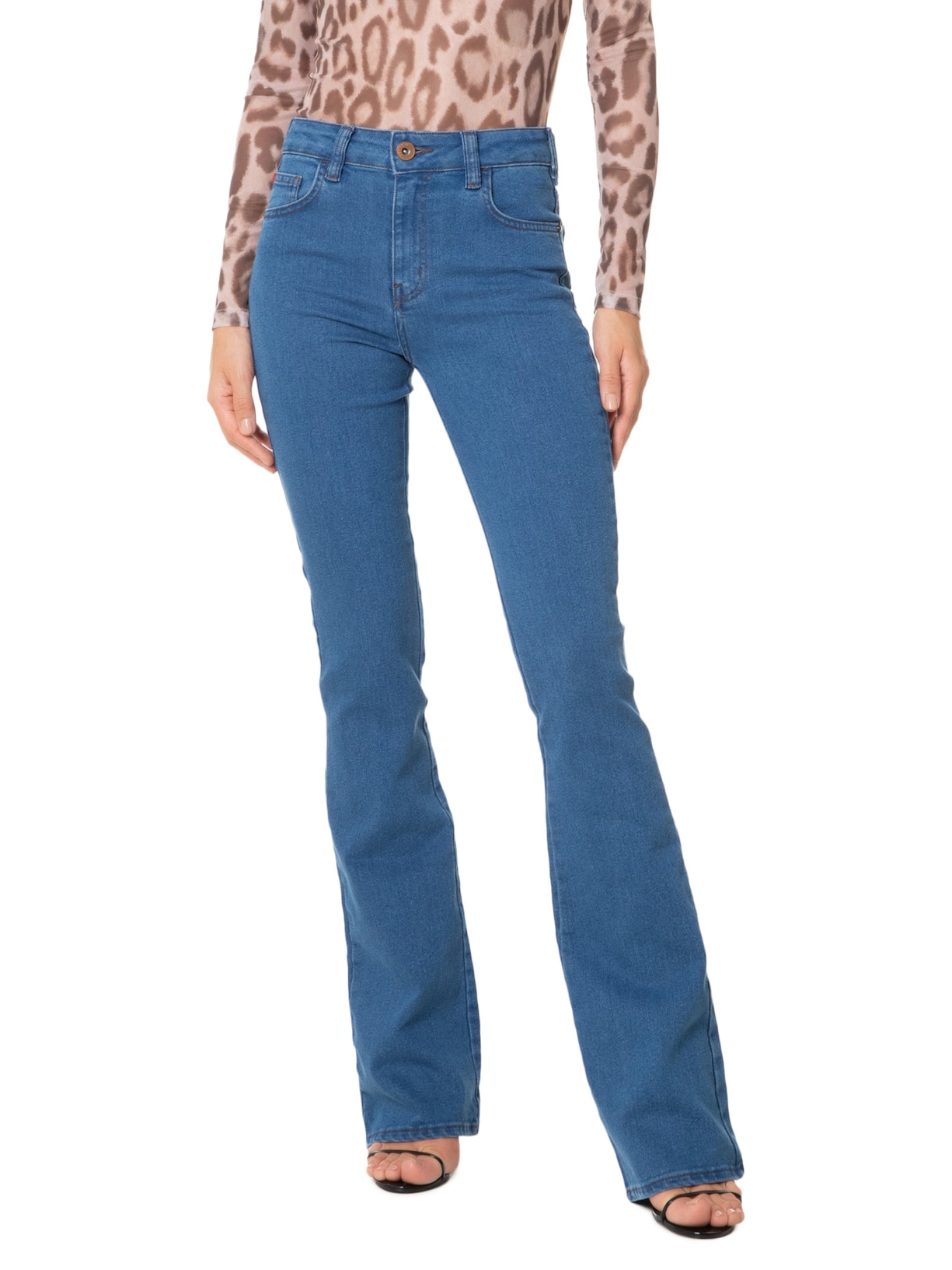 Calça Feminina Jeans Boot Cut Azul Forum