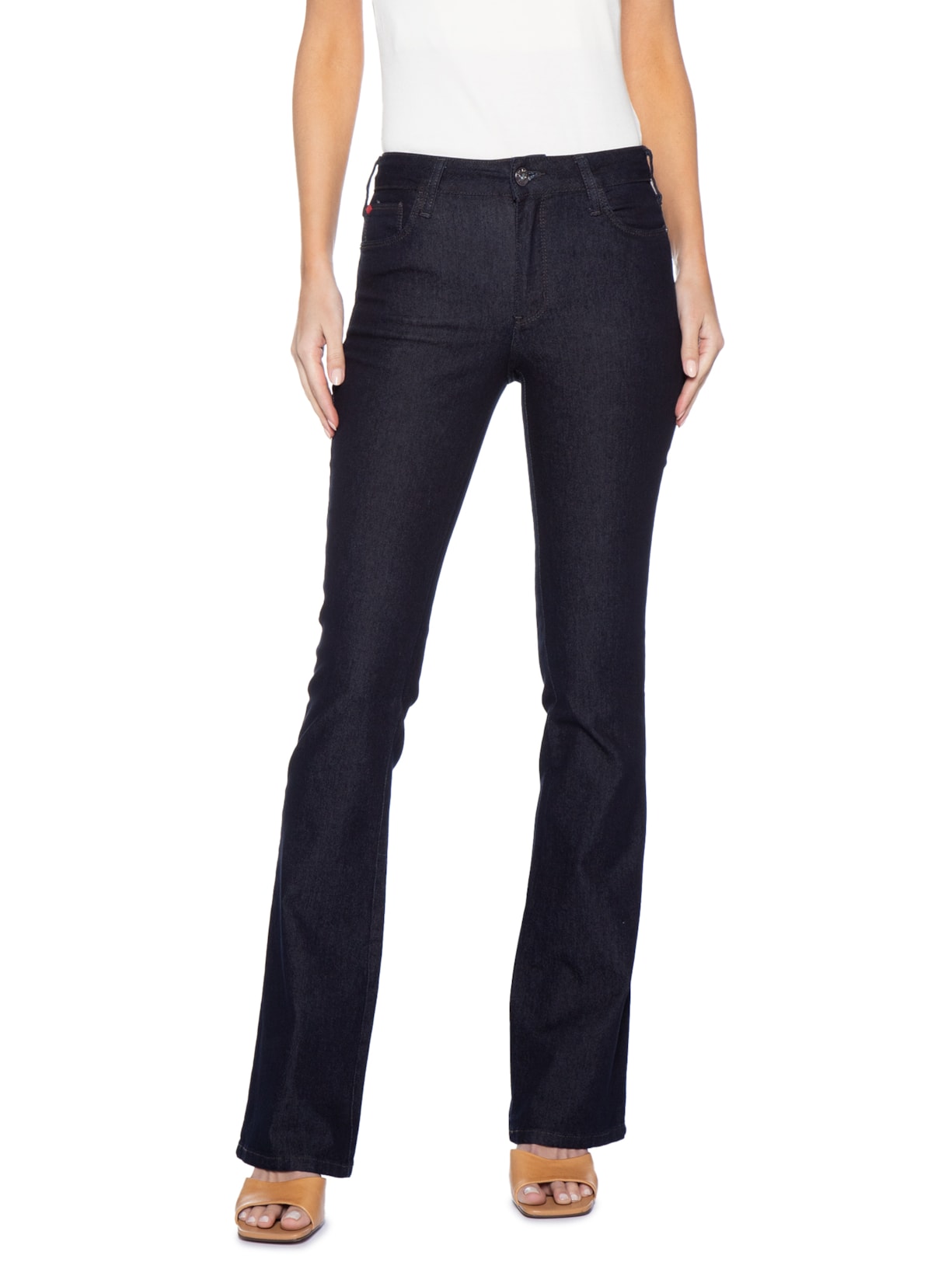 Calça Feminina Jeans Boot Cut Azul Forum