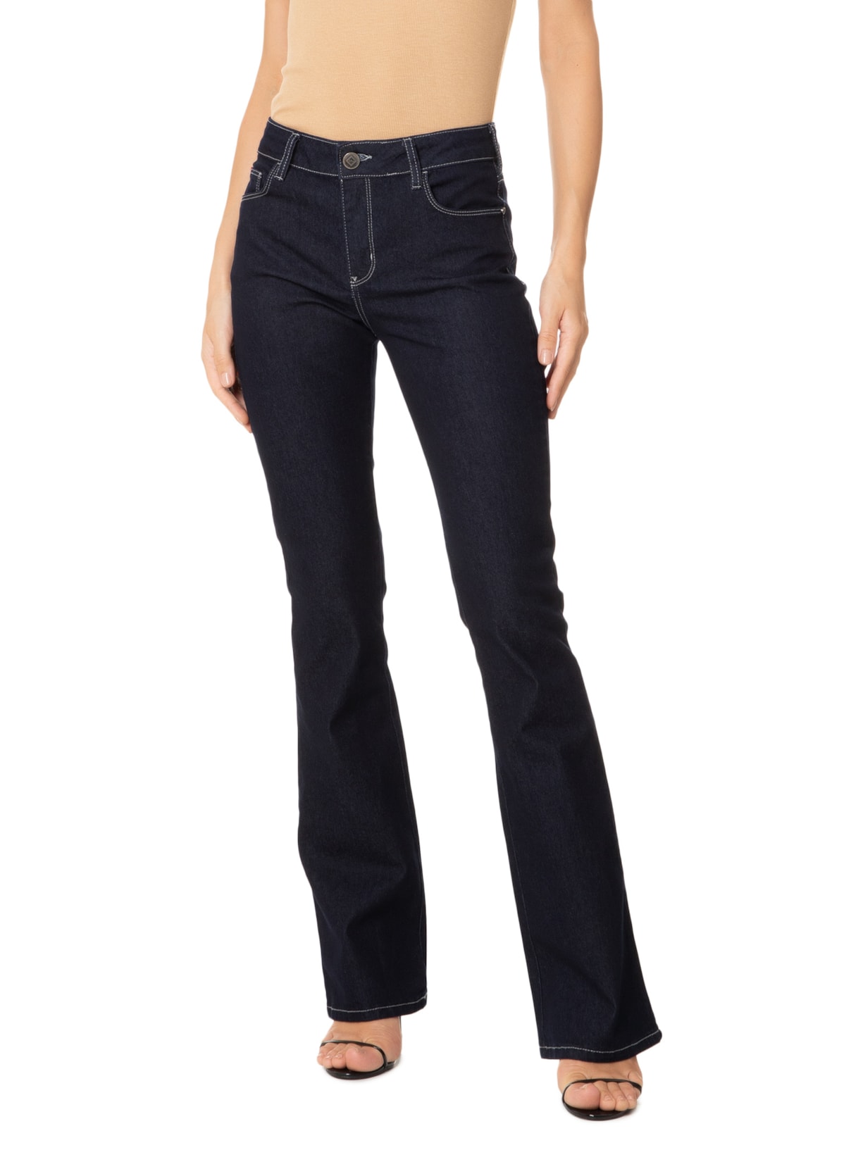 Calça Feminina Jeans Boot Cut Azul Forum