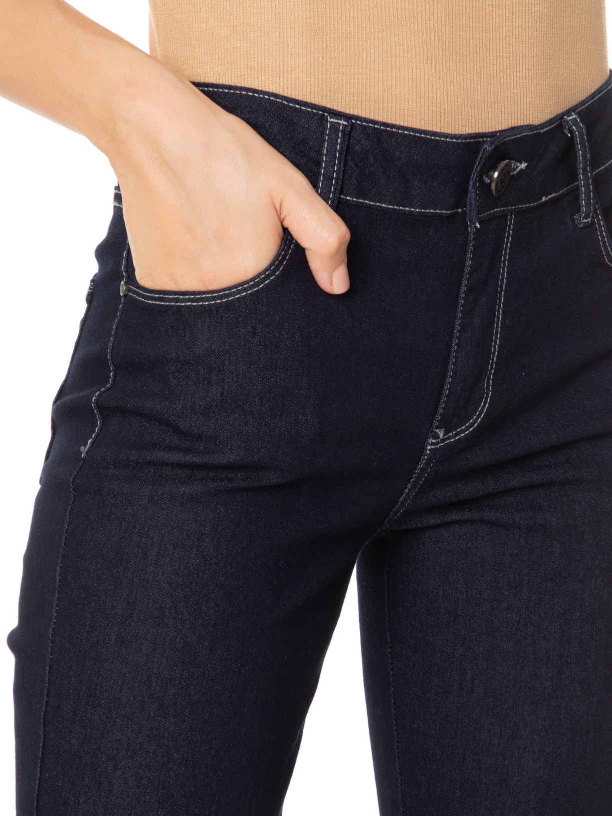 Calça Feminina Jeans Boot Cut Azul Forum