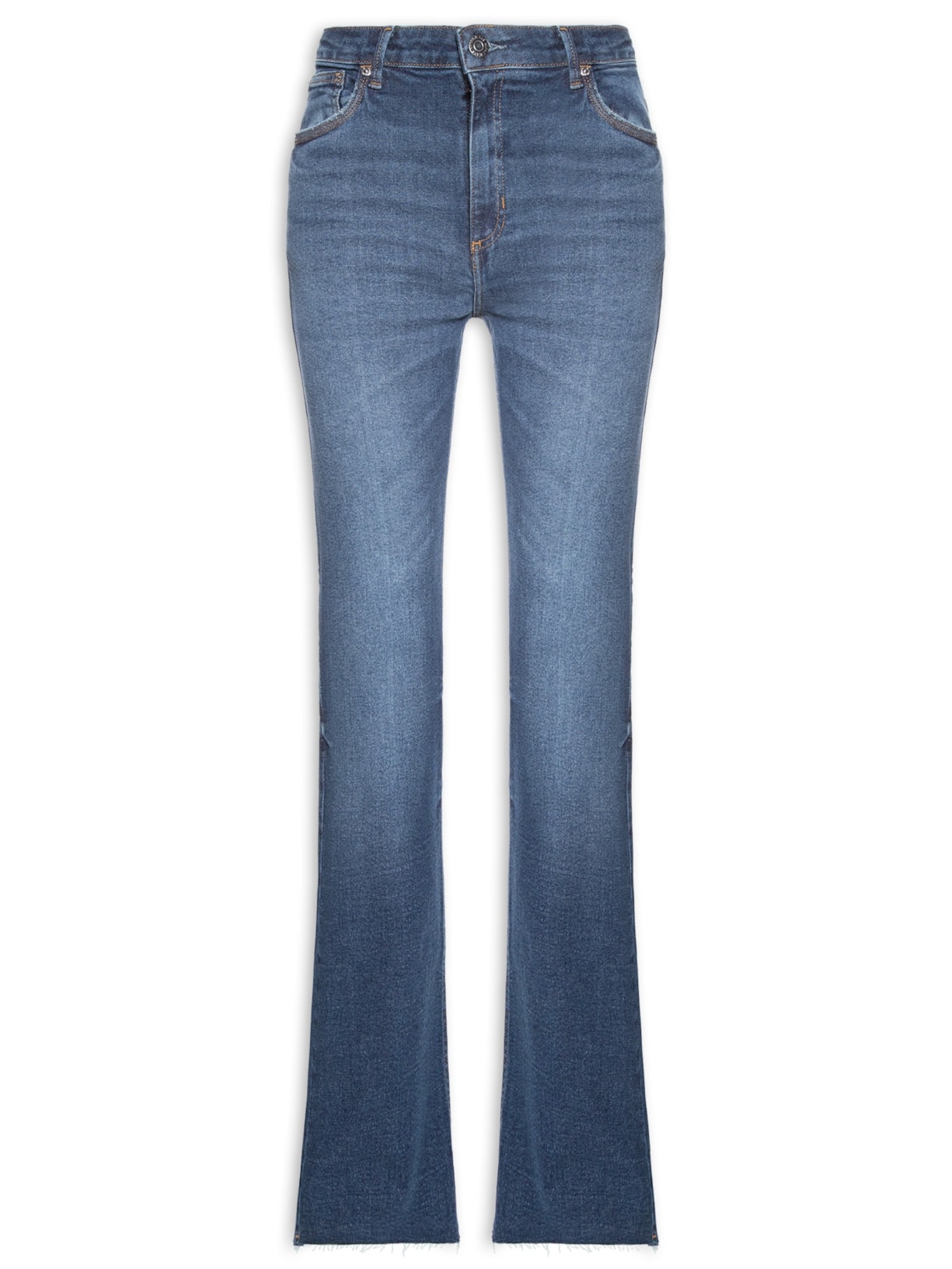 Calça Feminina Jeans Boot Vintage Barra a Fio Azul Animale Jeans