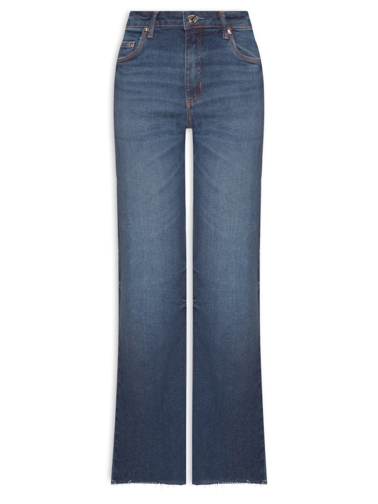 Calça Feminina Jeans Boot Vintage Barra À Fio Azul Animale